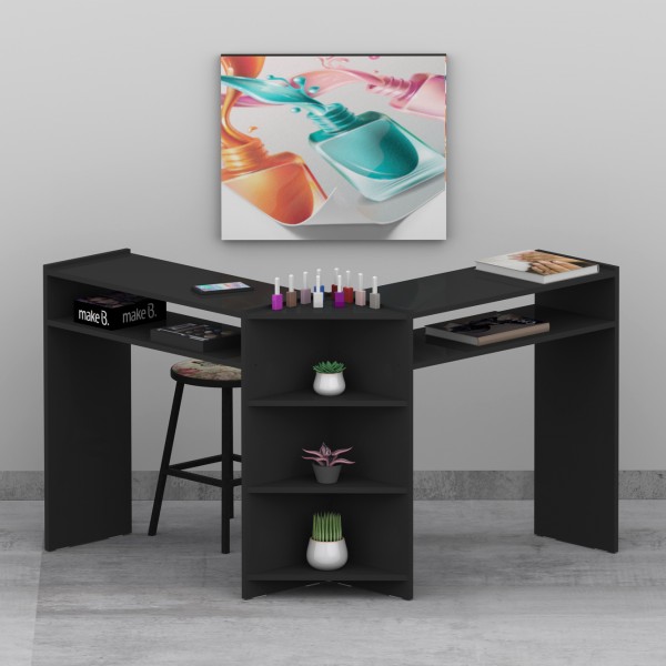 Mesa Manicure L Simples Preto - Olivar Móveis