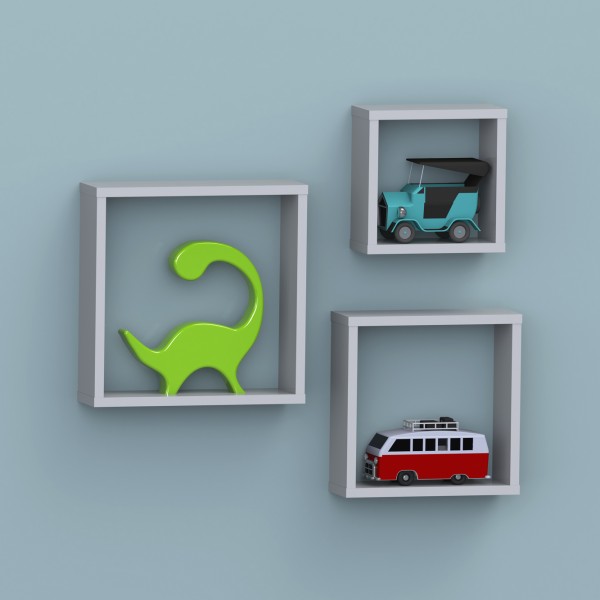 Conjunto Nichos Decorativo  Branco - Olivar Móveis