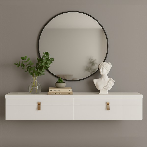 Rack Suspenso Line P/ Tvs Até 50 Polegadas 135cm 2 Portas Branco - Olivar Móveis