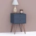Mesa de Cabeceira Retro Metal Bled 2 Gavetas Azul Navy - Olivar Móveis
