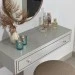 Penteadeira Suspensa Strass Gaveta C/ Divisória e Organizador Maquiagem 80cm Off White Ac - Olivar Móveis