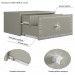 Kit Quarto Mesa de Cabeceira e Penteadeira Suspensa 50cm Strass Off White - Olivar Móveis