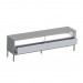 Rack Industrial Fusion para TV Até 65 Polegadas 2 Gavetas 180cm com Iluminação em Led Off White/Branco - Olivar Móveis