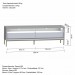 Rack Industrial Fusion para TV Até 65 Polegadas 2 Gavetas 180cm com Iluminação em Led Off White/Branco - Olivar Móveis