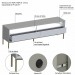 Rack Industrial Fusion para TV Até 65 Polegadas 2 Gavetas 180cm com Iluminação em Led Off White/Branco - Olivar Móveis