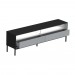 Rack Industrial Fusion para TV Até 65 Polegadas 2 Gavetas 180cm com Iluminação em Led Preto/Off White - Olivar Móveis