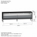 Rack Industrial Fusion para TV Até 65 Polegadas 2 Gavetas 180cm com Iluminação em Led Preto/Off White - Olivar Móveis