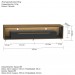 Rack para Sala com Led e Rodízios P/Tv 65 Polegadas 175cm Loop Cedro/Preto-Olivar Móveis