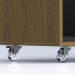 Rack para Sala com Led e Rodízios P/Tv 65 Polegadas 175cm Loop Cedro/Preto-Olivar Móveis