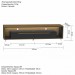 Rack para Sala com Led e Rodízios P/Tv 65 Polegadas 175cm Loop Cedro/Preto-Olivar Móveis