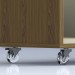 Rack para Sala com Led e Rodízios P/Tv 65 Polegadas 175cm Loop Cedro/Off White-Olivar Móveis