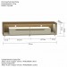 Rack para Sala com Led e Rodízios P/Tv 65 Polegadas 175cm Loop Cedro/Off White-Olivar Móveis