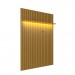 Rack Duo Pés Madeira e Painel Ripado com Led London 177cm TV 70 Polegadas Cedro/Off White – Olivar Móveis