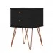 Mesa de Cabeceira Retro Metal Bled 2 Gavetas Preto - Olivar Móveis