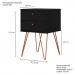 Mesa de Cabeceira Retro Metal Bled 2 Gavetas Preto - Olivar Móveis