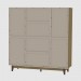 Guarda Roupa Casal Vintage 4 Portas 3 Gavetas Rustik Carvalho/Branco - Olivar Móveis