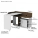 Escrivaninha Mega Office 2 Portas Branco/Amendoa - Olivar Móveis