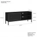 Rack Palha Buriti Até 55 Polegadas 2 Nichos Preto - Olivar Móveis