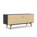 Rack Retro Pet Angora Até 55 Polegadas Preto - Olivar Móveis