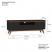 Rack Retro Rio Até 60 Polegadas 2 Portas Preto - Olivar Móveis
