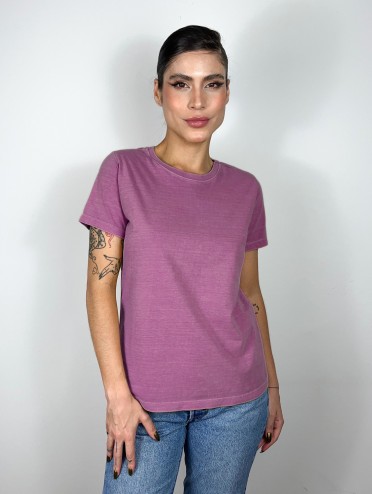 Camiseta Feminina 100% Algodão Estonada Manu Violeta