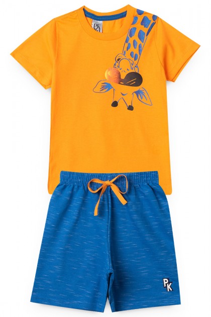 Conjunto Masculino Infantil Girafa Sun Laranja