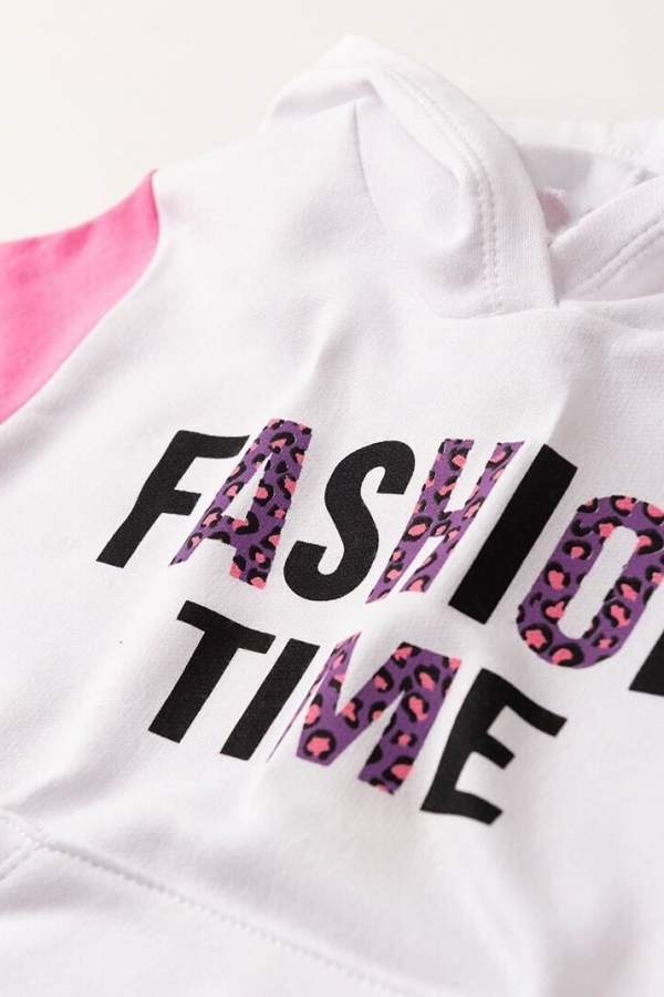 Conjunto Feminino Infantil Fashion Time Branco