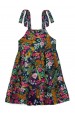 Vestido Feminino Infantil Leopardo Marinho