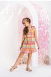 Vestido Feminino Xadrez Rosa