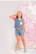 Conjunto Feminino Infantil Estilo Jeans