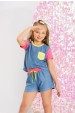 Conjunto Feminino Infantil Estilo Jeans