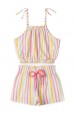 Conjunto Feminino Infantil Listras Off-White