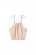 Conjunto Feminino Infantil Listras Off-White