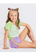 Conjunto Feminino Infantil Canelado Telinha Verde