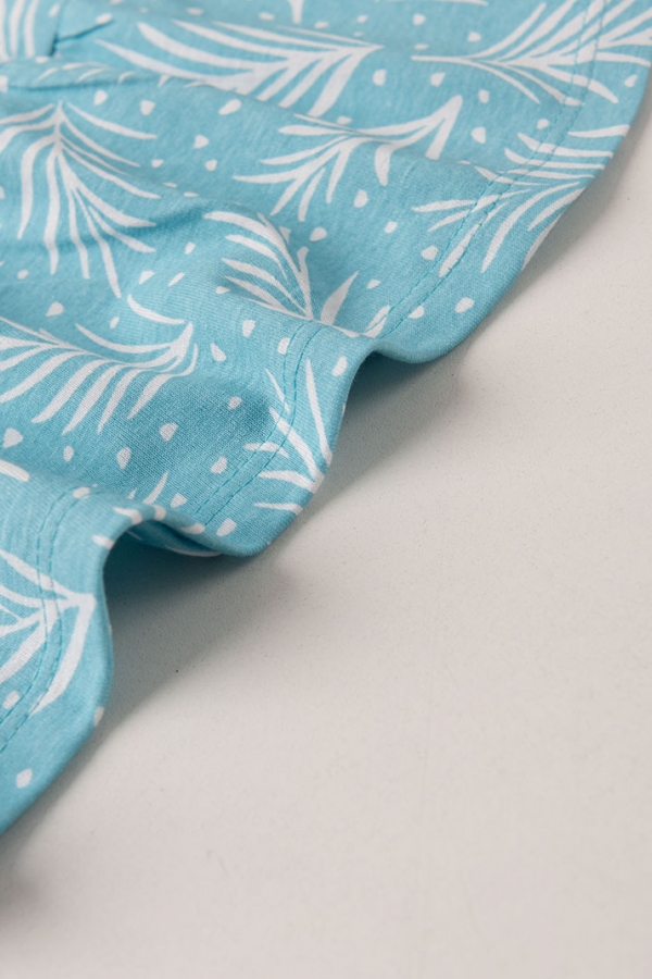 Vestido Feminino Infantil Folhas Brancas