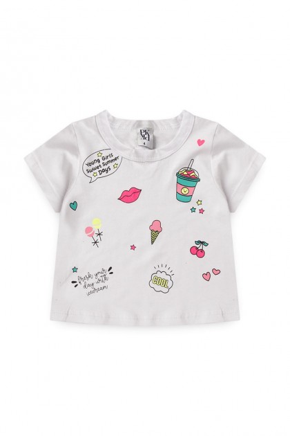 Conjunto Feminino Infantil Sweet Summer Branco