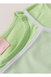 Conjunto Feminino Infantil Canelado Telinha Verde