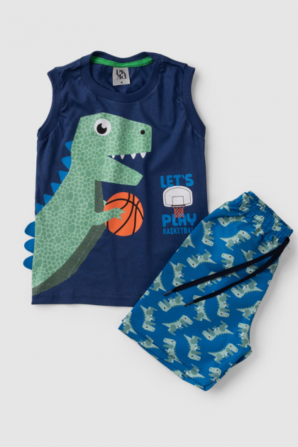 Conjunto Masculino Infantil Dino Basketball