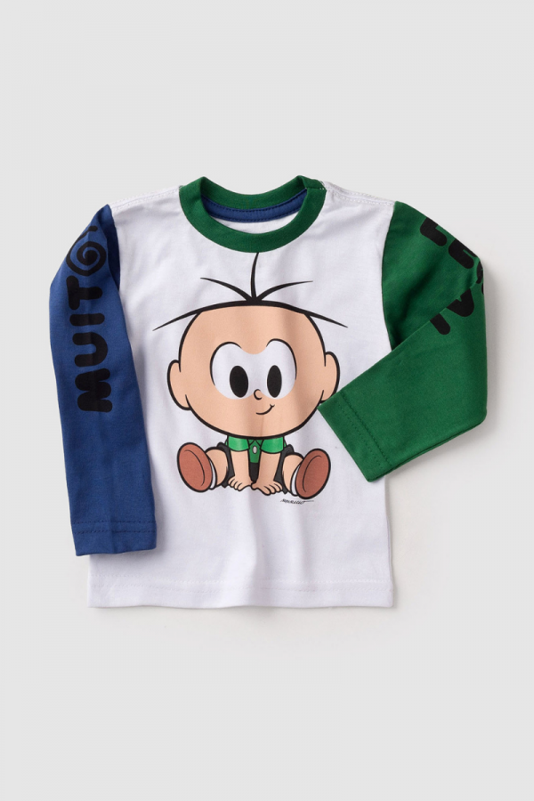 Blusa Masculina Infantil Cebolinha Baby - Turma da Mônica