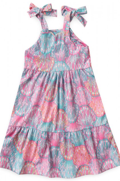 Vestido Infantil Feminino Concha Rosa