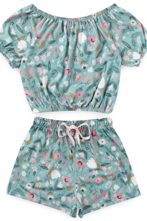 Conjunto Feminino Infantil Ciganinha Floral
