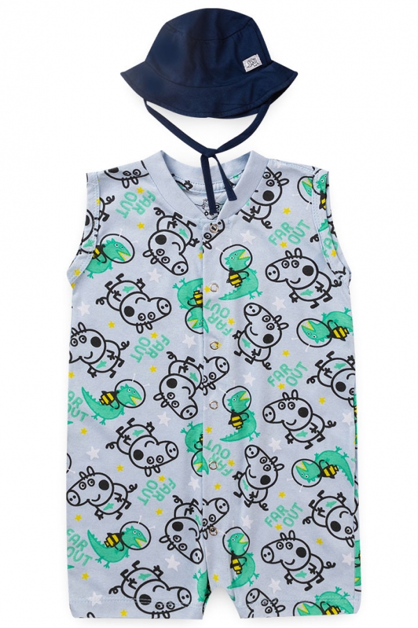 Macacão Masculino Infantil Far Out George - Peppa Pig