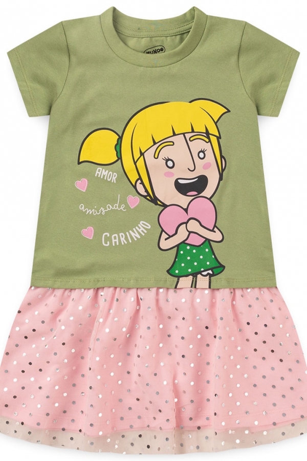 Vestido Feminino Infantil Lila Lila -  Mundo Bita
