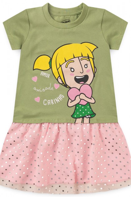 Vestido Feminino Infantil Lila Lila -  Mundo Bita