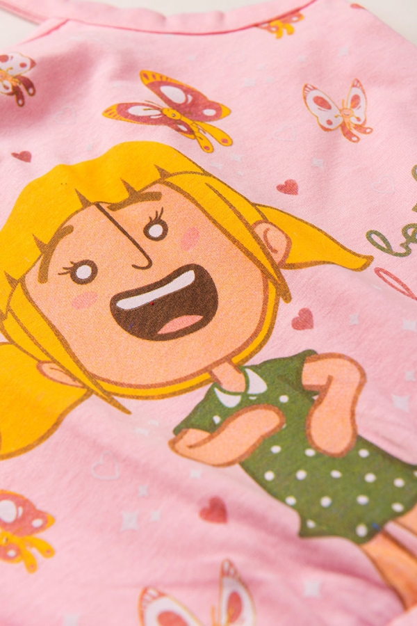 Macaquinho Feminino Infantil Lila e Borboletinhas - Mundo Bita