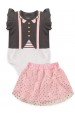 Body Feminino Infantil com Saia  -  Mundo Bita