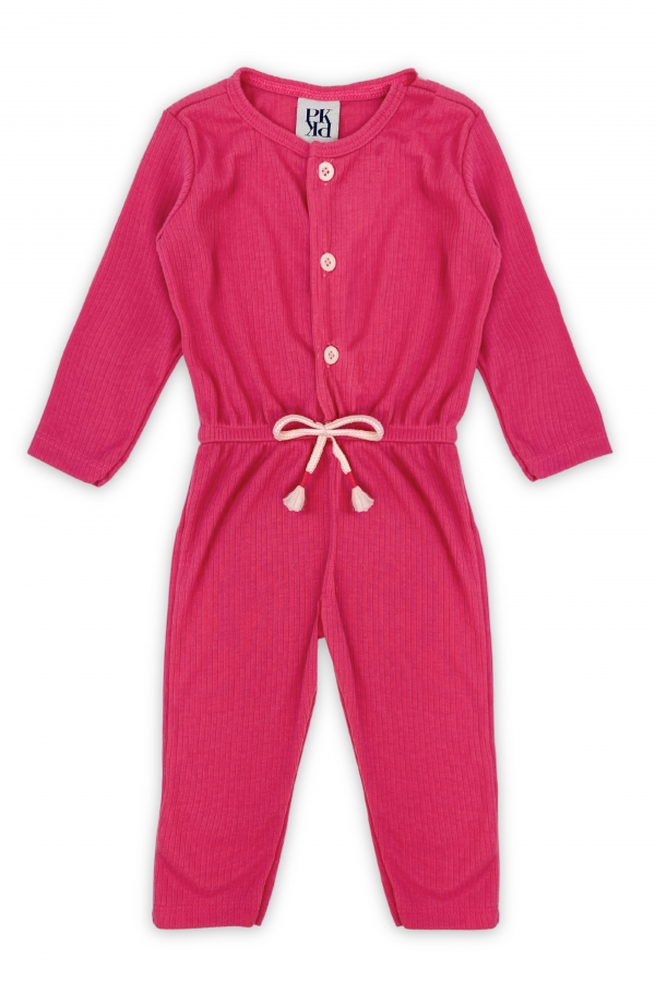 Macacão Feminino Infantil Básico Pink