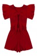 Macaquinho Feminino Infantil Natalino Vermelho