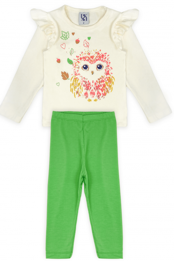 Conjunto Feminino Infantil Corujinha
