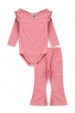 Conjunto Feminino Infantil Frufru Canelado